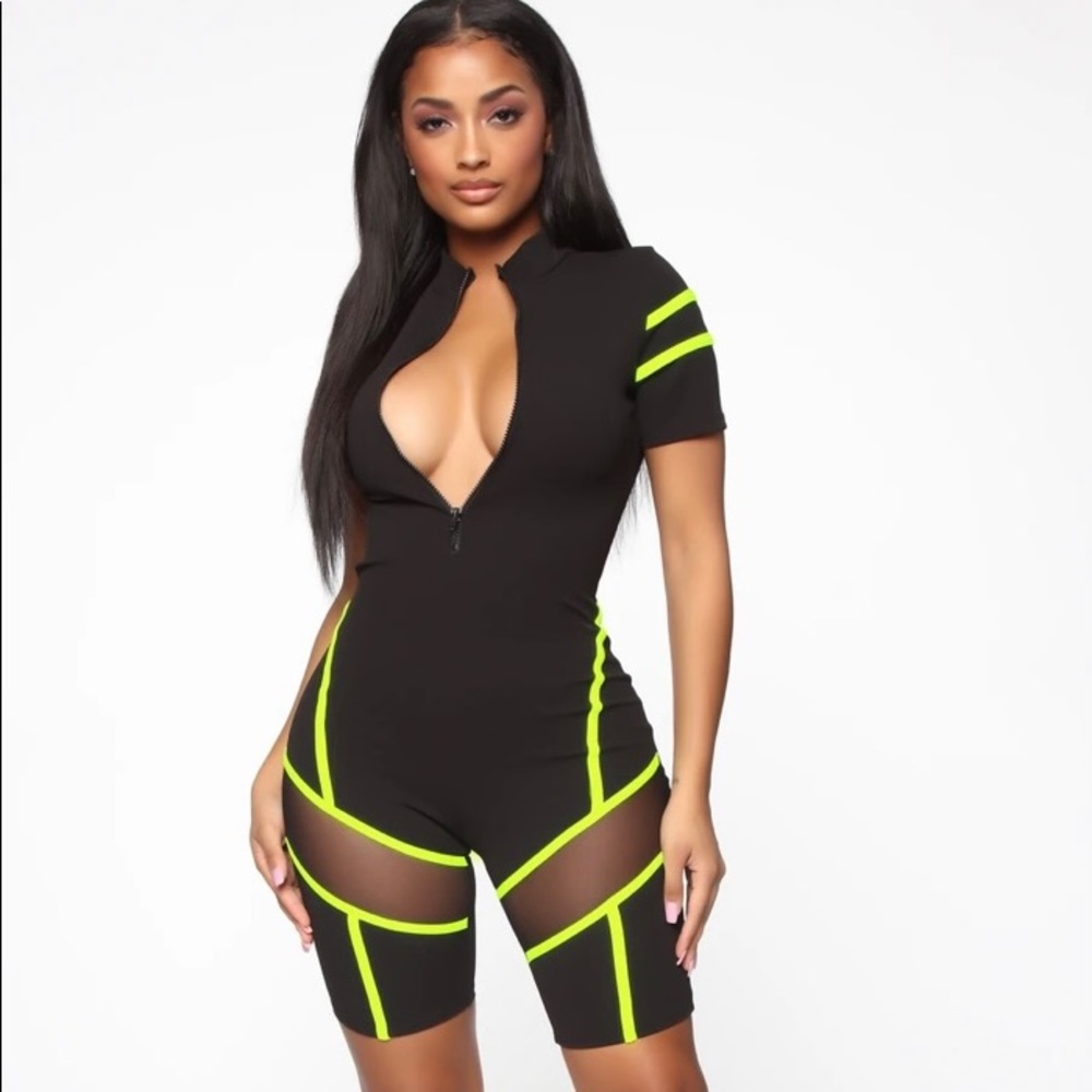 Black/Neon Romper